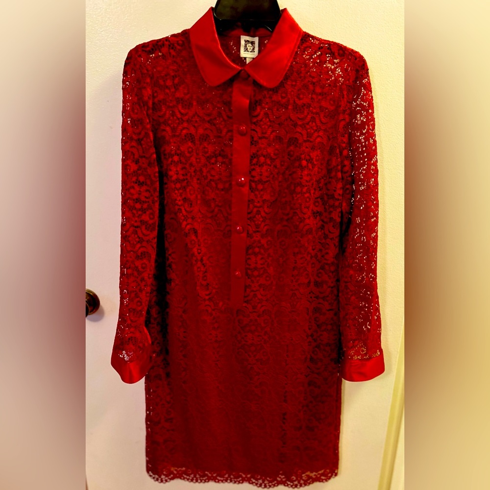 Anne Klein Burgundy Red 2 piece dress, Size 8